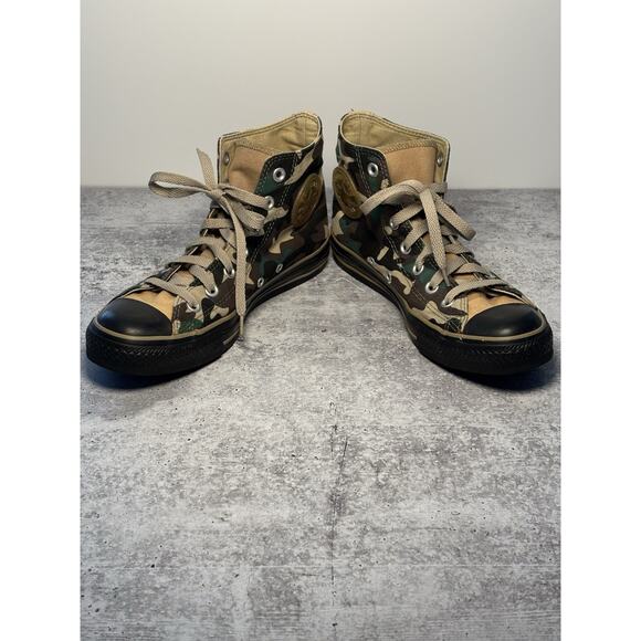 Vntg Men’s Converse High Top Military Camo Rubber Logo Rare Chuck Taylor’s ￼ main image 4